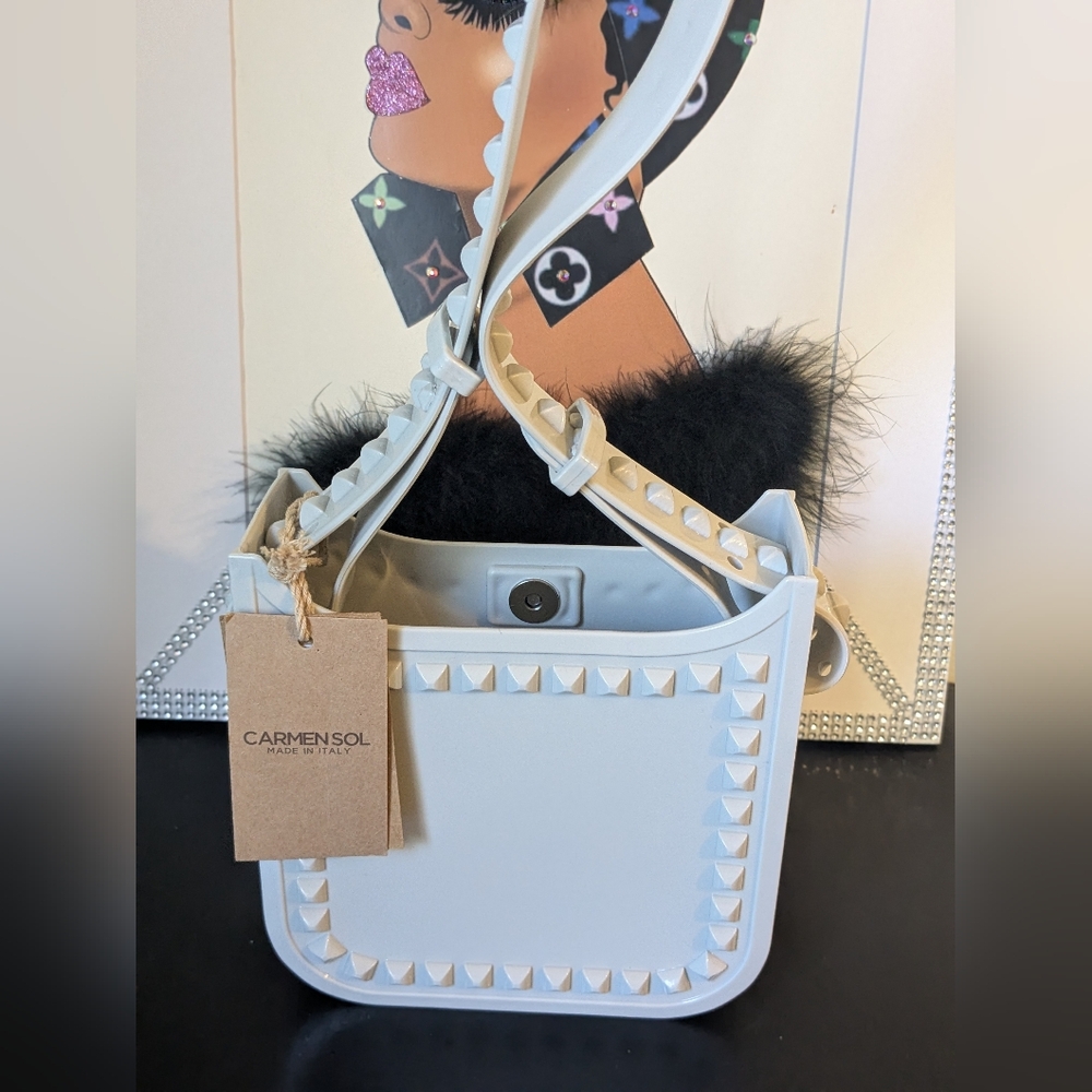 Carmen Sol NWT Jelly Lisa Tote Crossbody Shoulder Bag - Picture 3 of 12